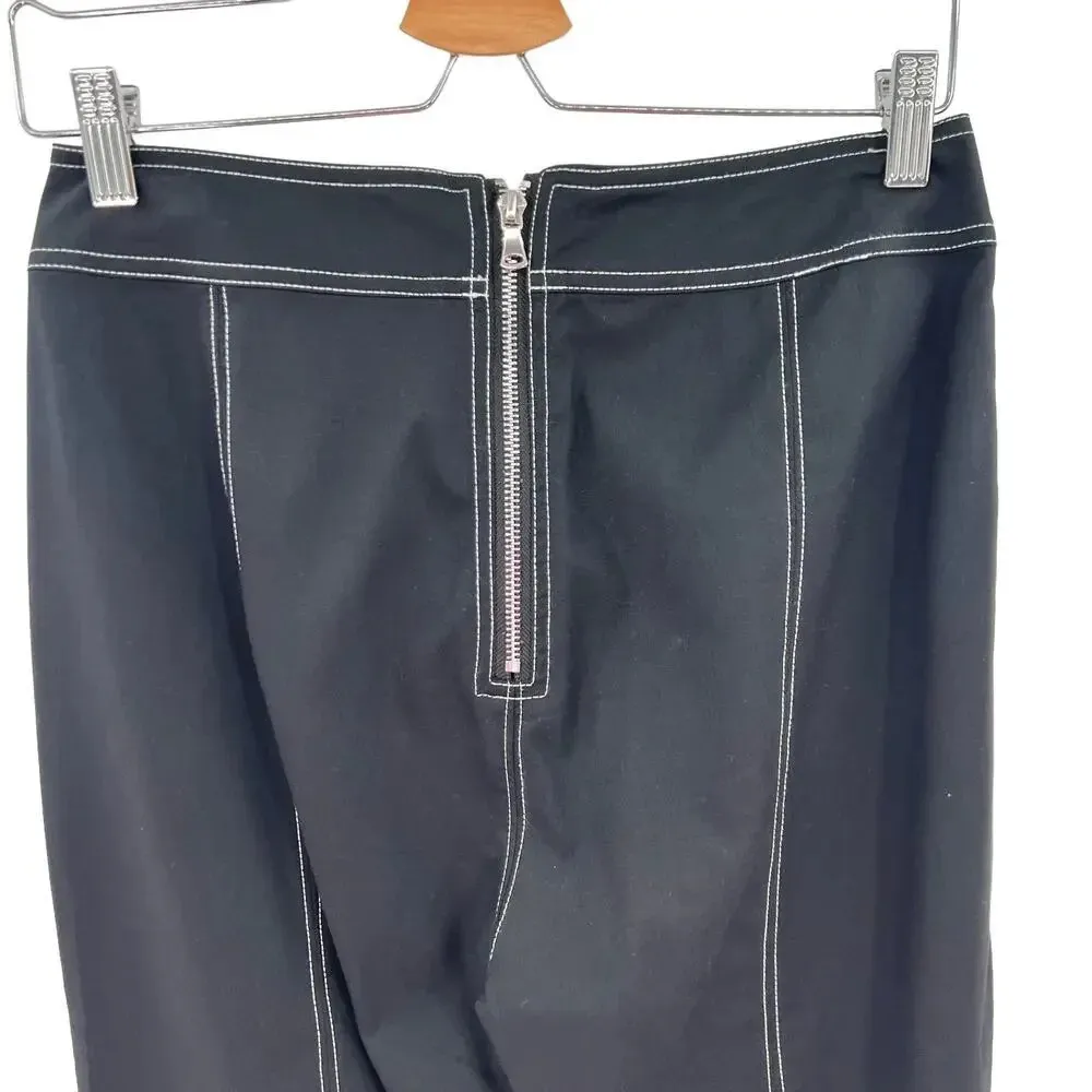 Tiger‎ Mist Black Stitch Seam Flared Zip Back Pants Size Medium - Image 6