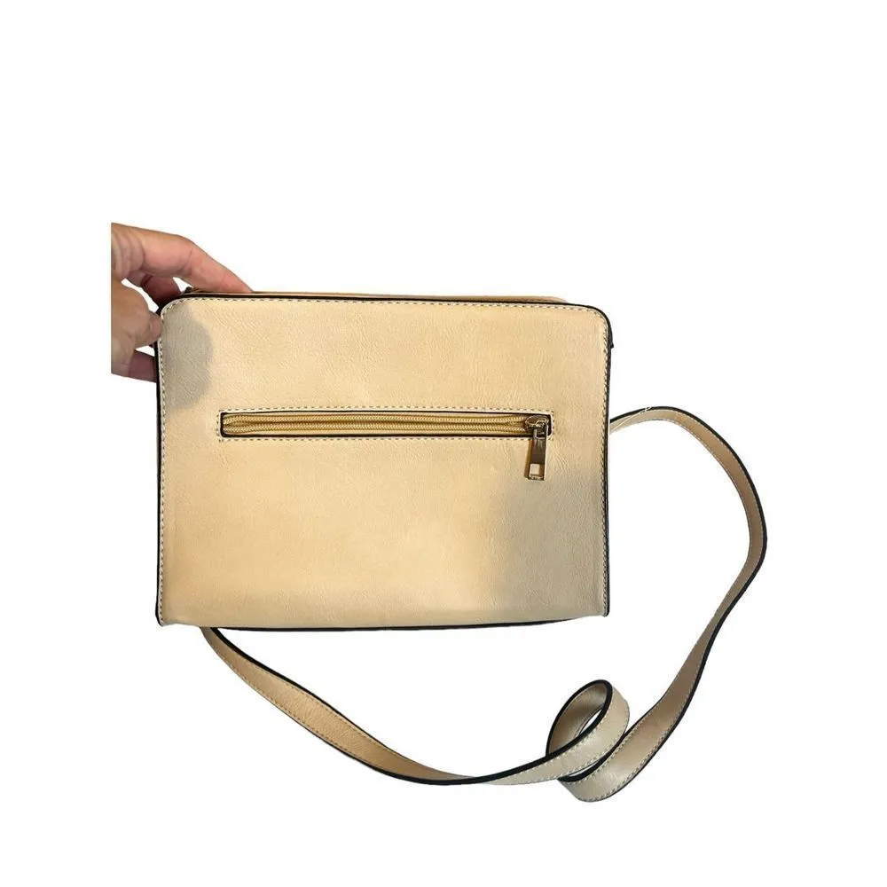 Call It Spring Blush tan nude  crossbody with Gold Accent Messenger Bag Purse Ha - Image 2