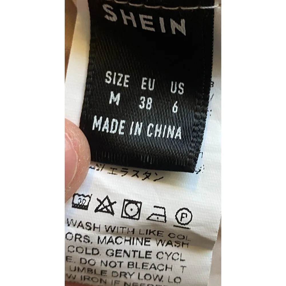 Shein Beige Coverup Fringe Women's Sz Medium - Image 10