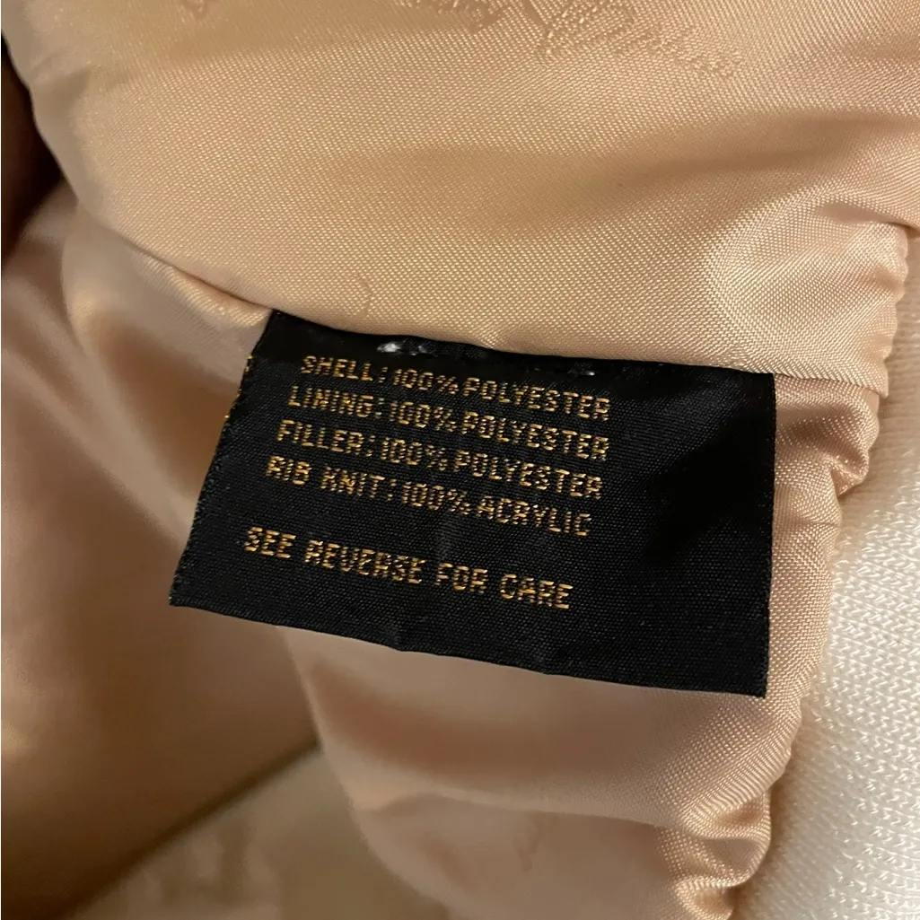 Baby Phat Cream Bomber Jacket Y2K Logo Women’s Zip Pockets Satin XXL NEW NWT - Image 10