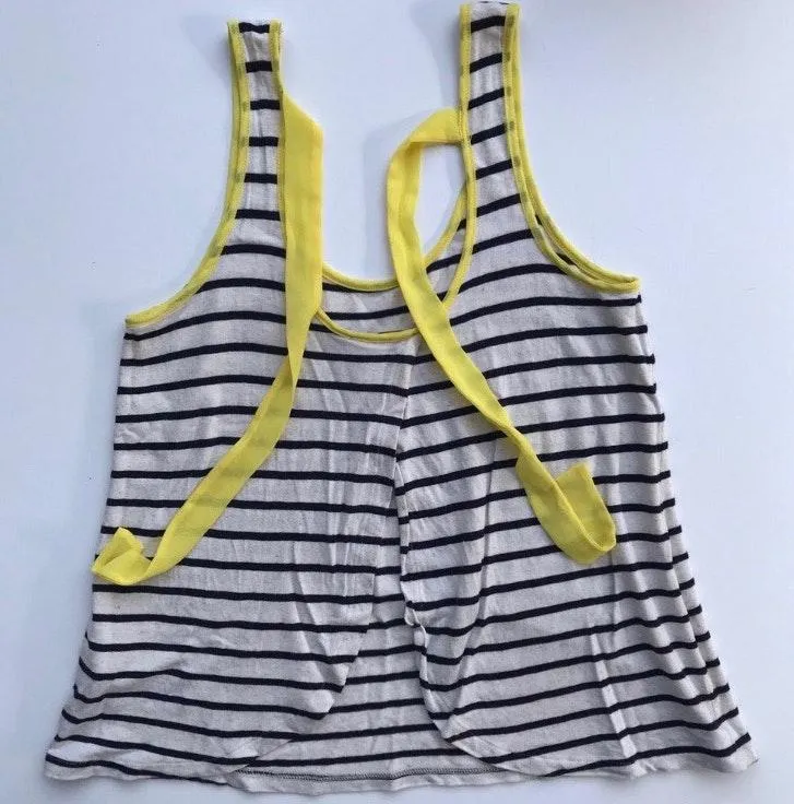 Yellow and Striped Open Back Top - Image 6