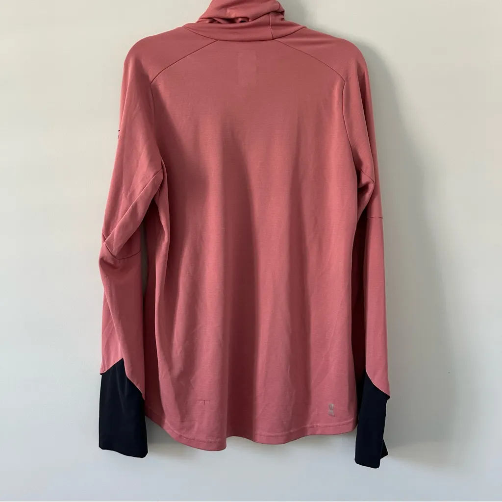 OnCloud Women’s On Weather Shirt Cowl Neck Rose/ Grey XL Pink - Image 2