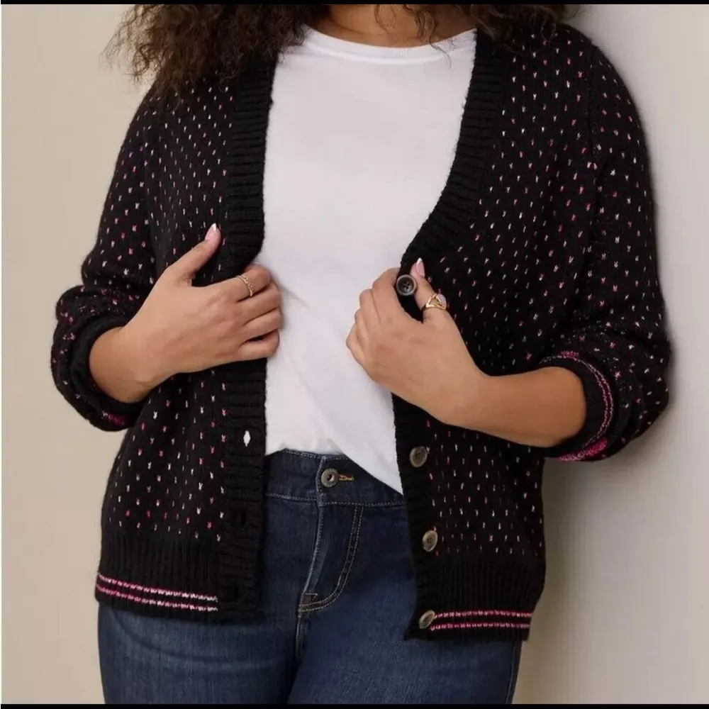 Cardigan Drop Shoulder V-Neck Button Front Sweater - Image 8