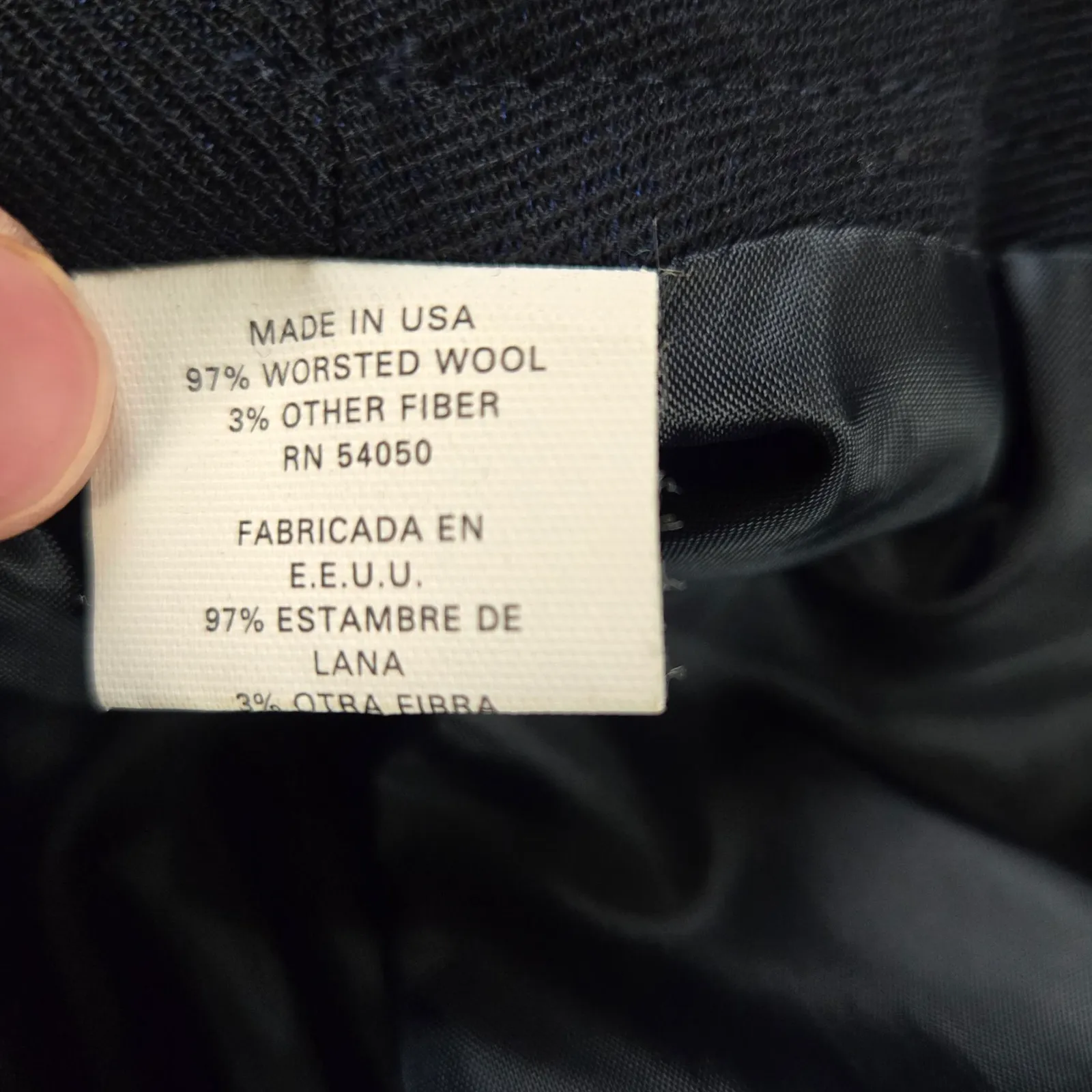 1990s Vintage Lauren Ralph Lauren Navy Wool Lace-Up Back Pencil Skirt Size 12P - Image 7