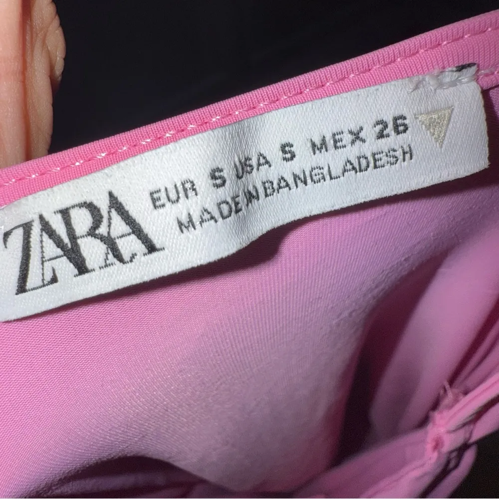 ZARA Y2K Style Mini Dress Pink Halter Scrunched Ruched Bodycon size XS - Image 3