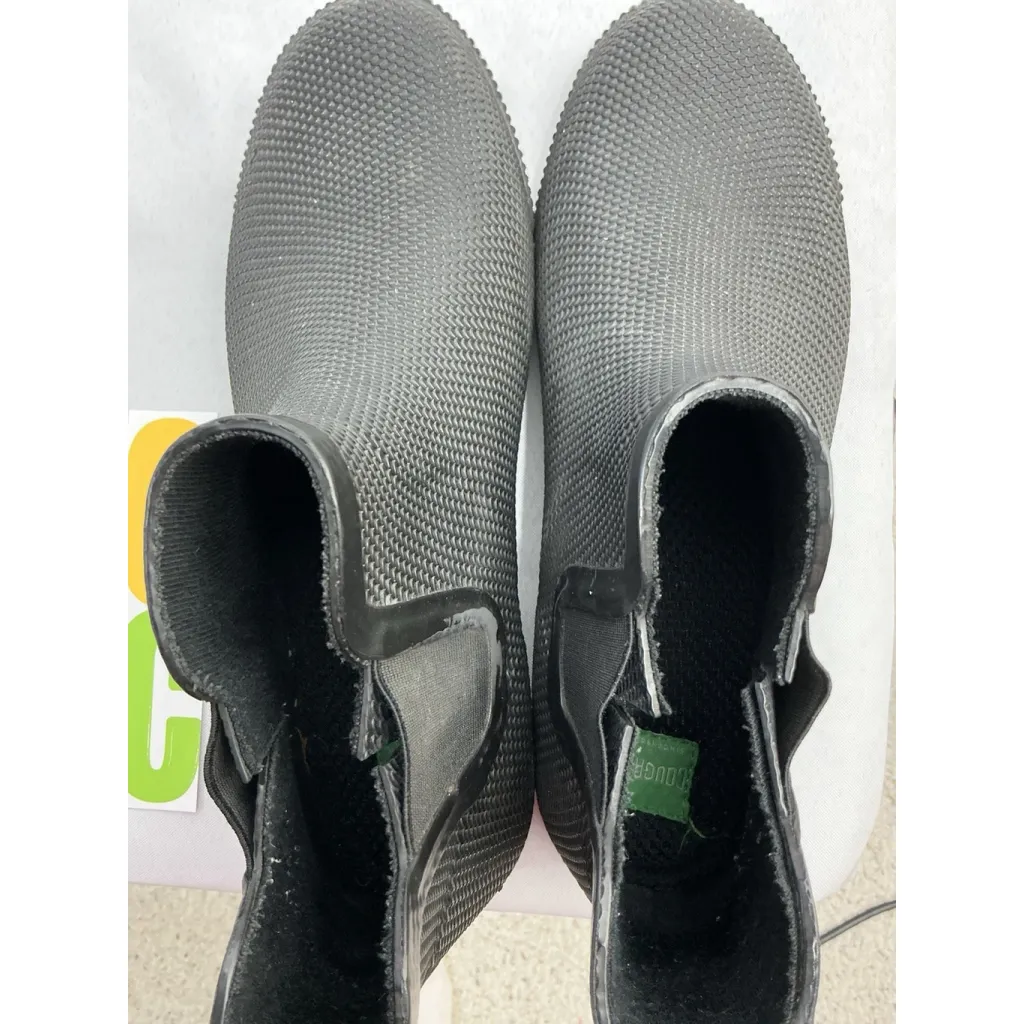 Womans Cougar Pull On Ankle Rain Boots 11 Black Rubber Stretch - Image 6