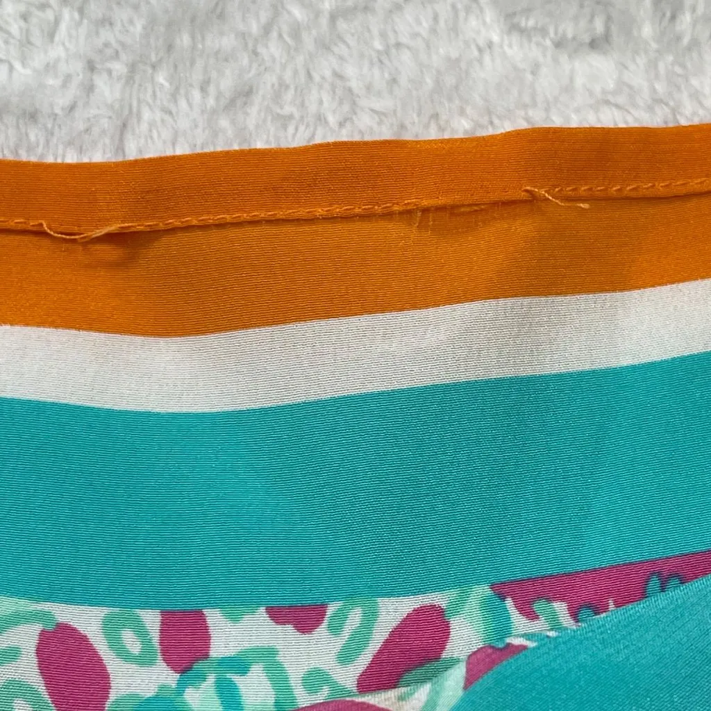 Lilly Pulitzer‎ Julia Caftan Silk Top Women's Size L/XL Capri PInk Beach Bound - Image 9