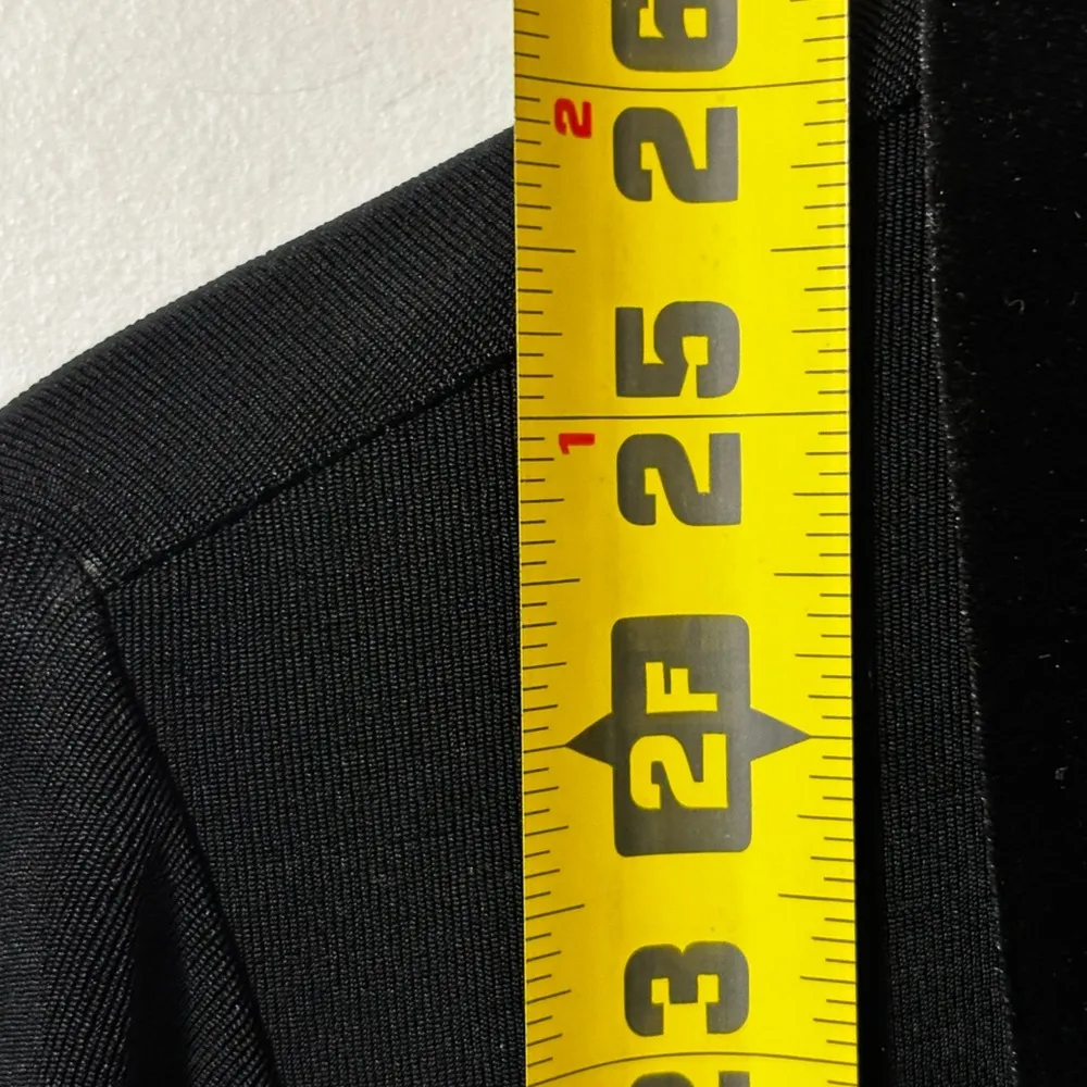 Chicos Travelers Size 2 US Large Velvet Trim Black Open Front Cardigan Jacket - Image 7