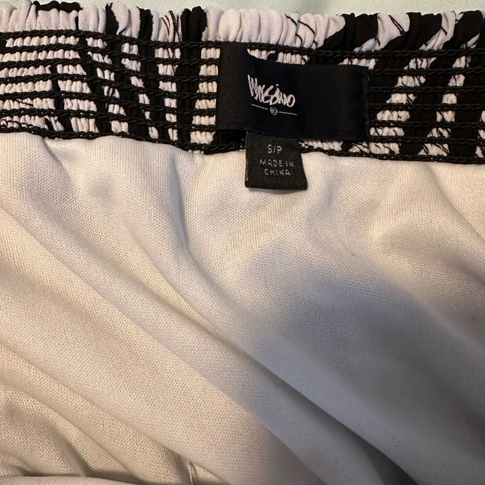 Massimo Bamboo Print Black and White Strapless Maxi Dress. Small/ Petite. Size undefined - Image 11