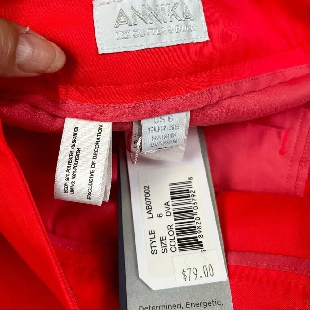 New! NWT Annika Cutter & Buck Neon Pink Shorts 6 - Image 7