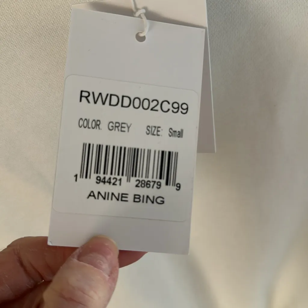 NWT Anine Bing Reebok size small white/off white sweatshirt bodysuit - Image 8