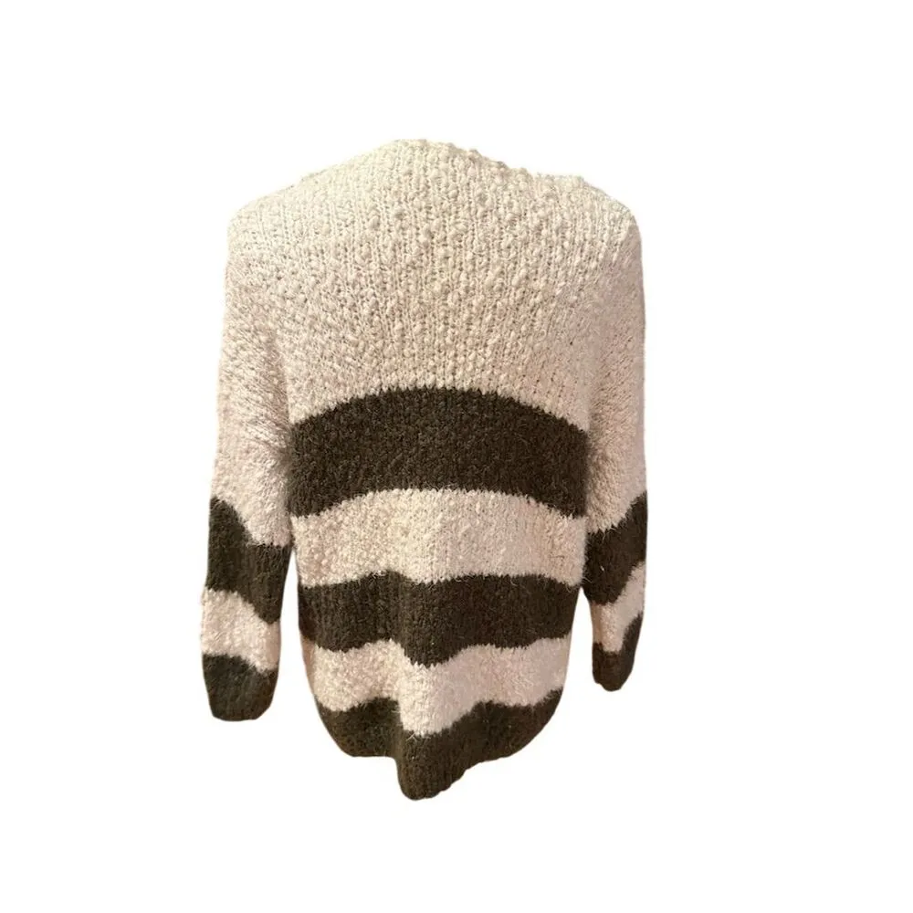 Altar'd State Women's Striped V-Neck Pullover Sweater S Multicolor - Image 2