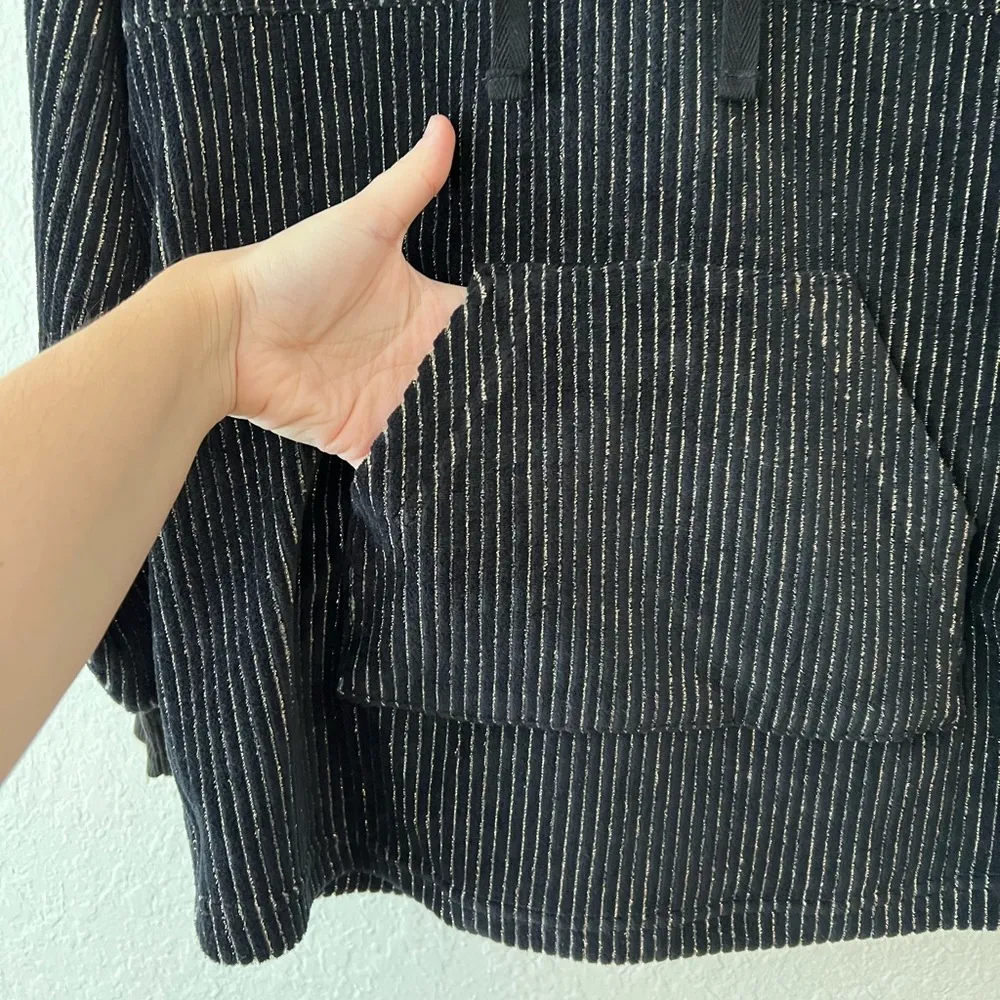 RARE Disney World 50th Anniversary Black Gold Corduroy Luxe Hooded Spirit Jersey - Image 4