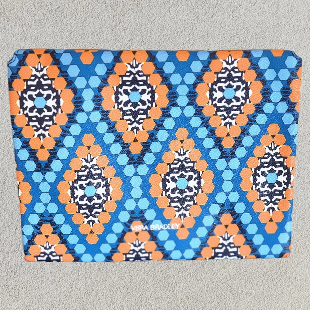 Vera Bradley orange blue geometric envelope tech clutch - Image 3