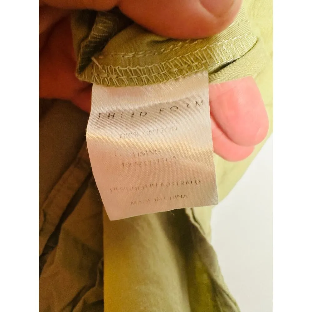 THIRD FORM Green Sleeveless Side Ruching Adjustable Ties Drawn Deep Dress Size 8 - Image 13