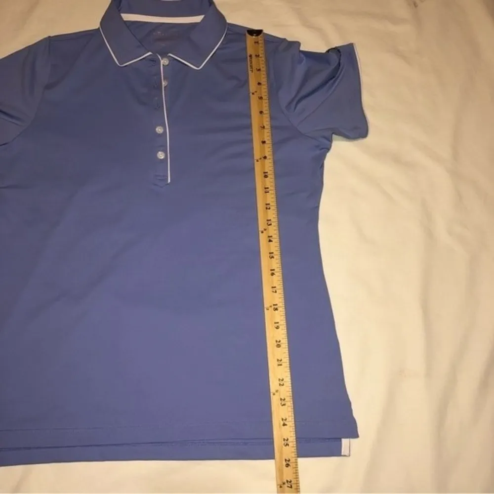 Peter Millar UPF 50 Sun Protection Womens Carolinas Golf Shirt Size Medium Blue - Image 7
