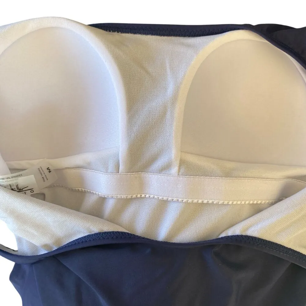 Studio womens medium navy blue one-piece swimsuit with scoop back - Image 8