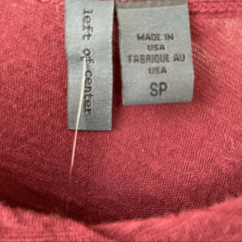 Anthro Left of Center burgundy Sunday morning top - Image 7