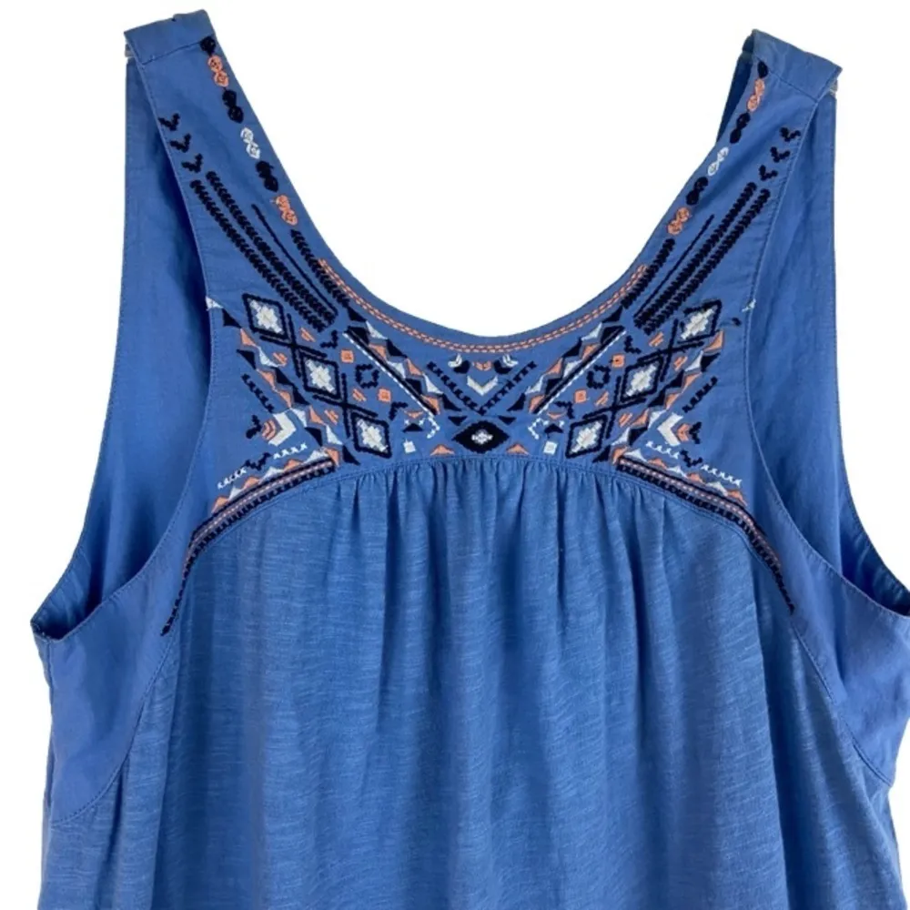 Roxy Blue Tank Mini Dress With Southwest Embroidery Women’s Size XS - Image 57