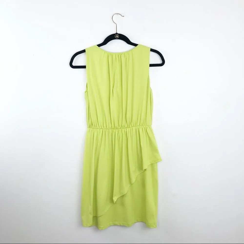 Susana Monaco neon yellow sleeveless ruffle‎ mini dress - Image 5