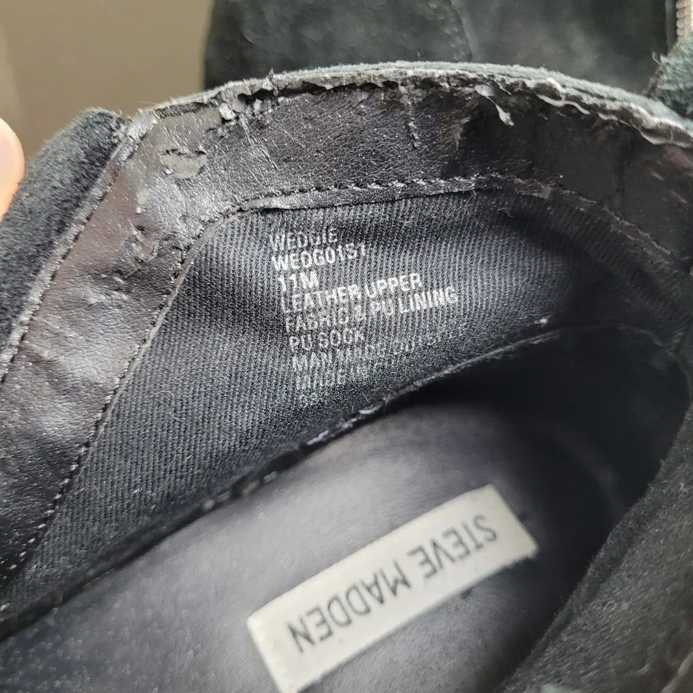 Steve Madden Wedgie Hidden Wedge Suede High Top Sneakers Size 11 - Image 11