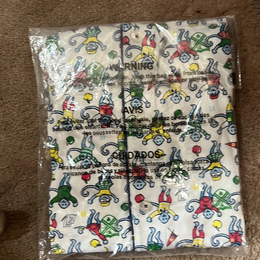 NWT Roller Rabbit Back to School Monkey Polo Pajamas Size XS - Image 6