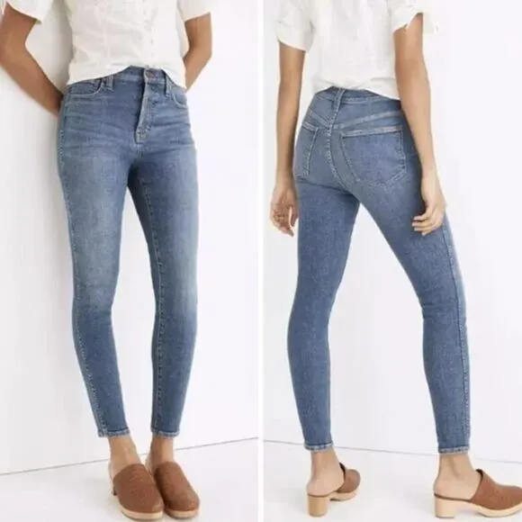 NEW Madewell 10" High-Rise‎ Skinny Crop Jeans in Bradfield Wash, 28 - Image 2