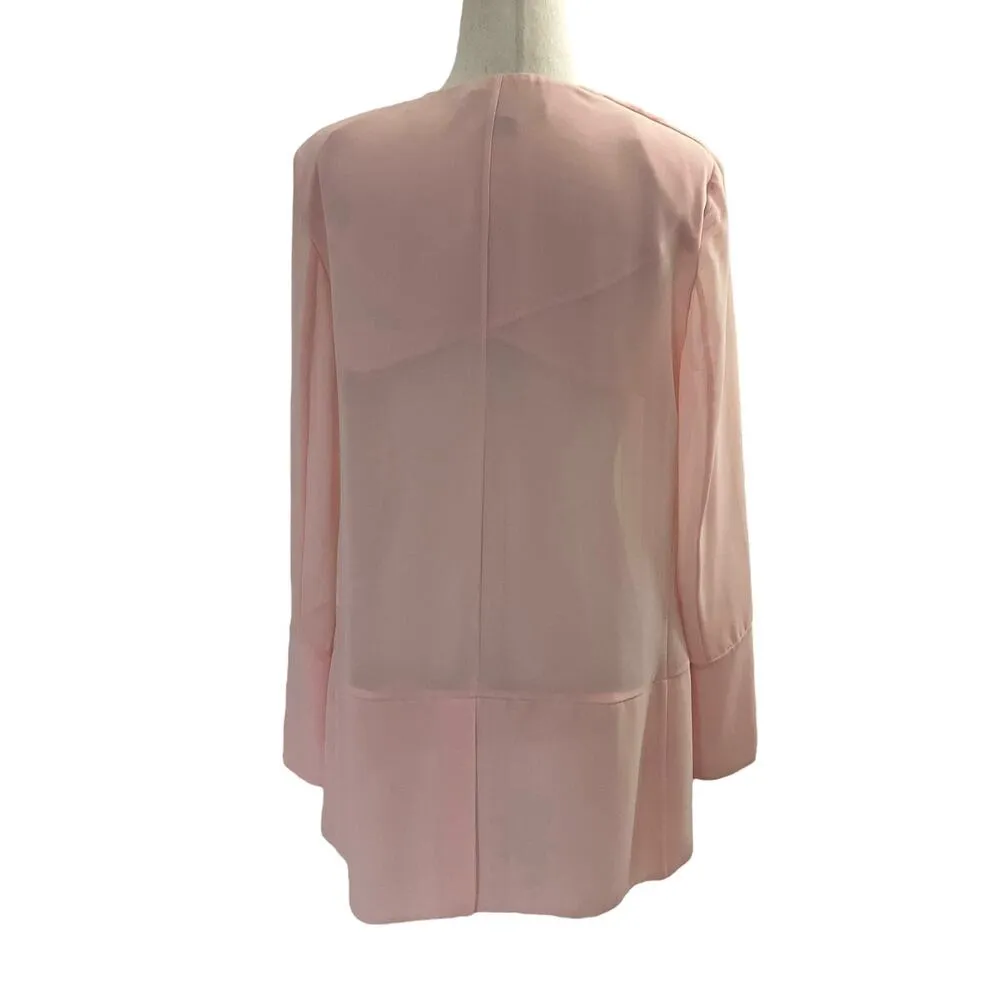 French Connection Pink Soft Blazer w/ Shoulder Pads Women Size 6 | 33-6 - Image 2