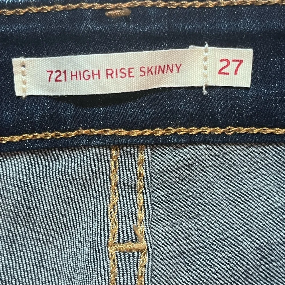 Levi's Everyday Classic 721 High Rise Skinny‎ Blue Jeans Women 27 Modern NWOT - Image 3