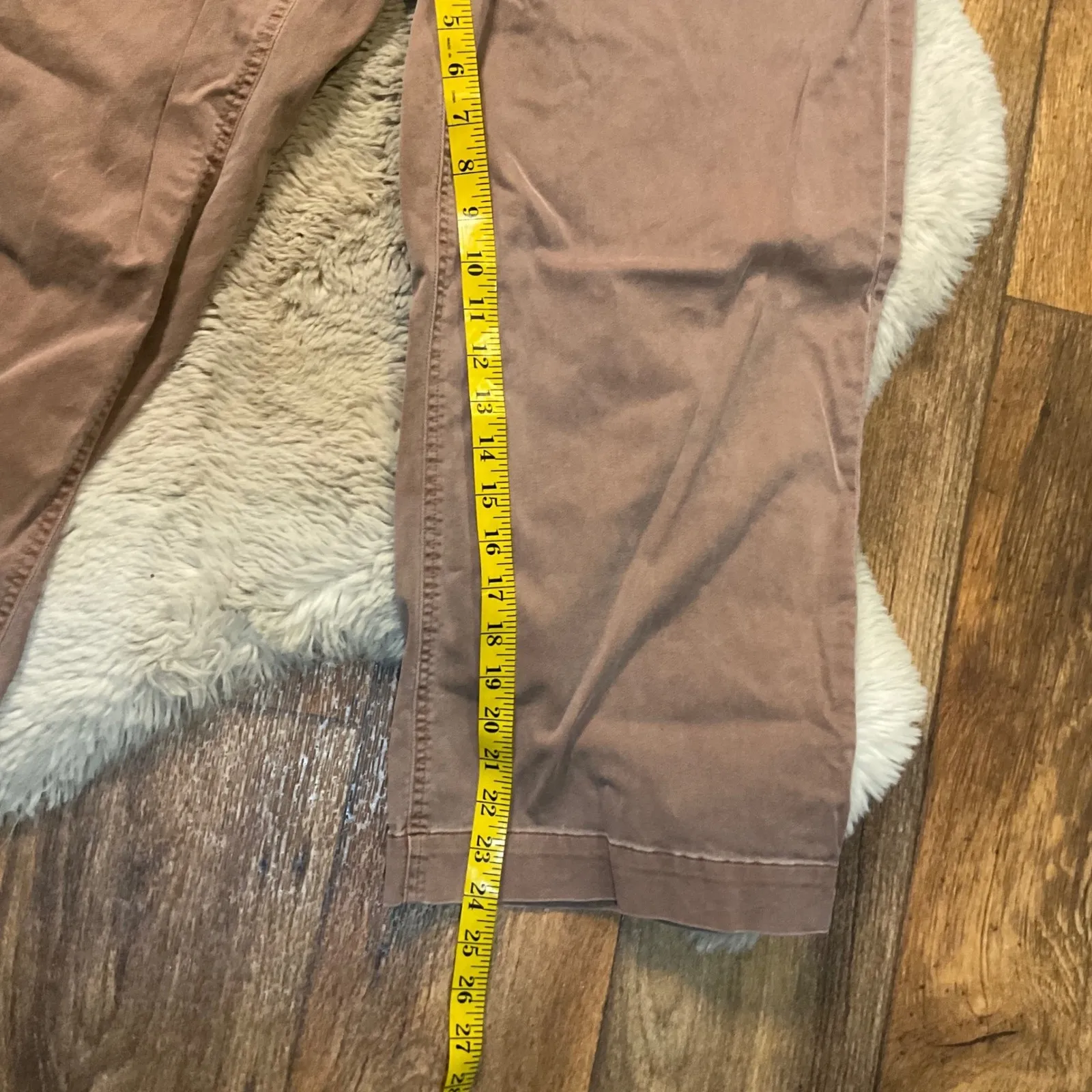 J.‎ Jill Pants Size 14 Tan Chino Crop Cotton Blend Zip Drawstring Waist Womens - Image 5