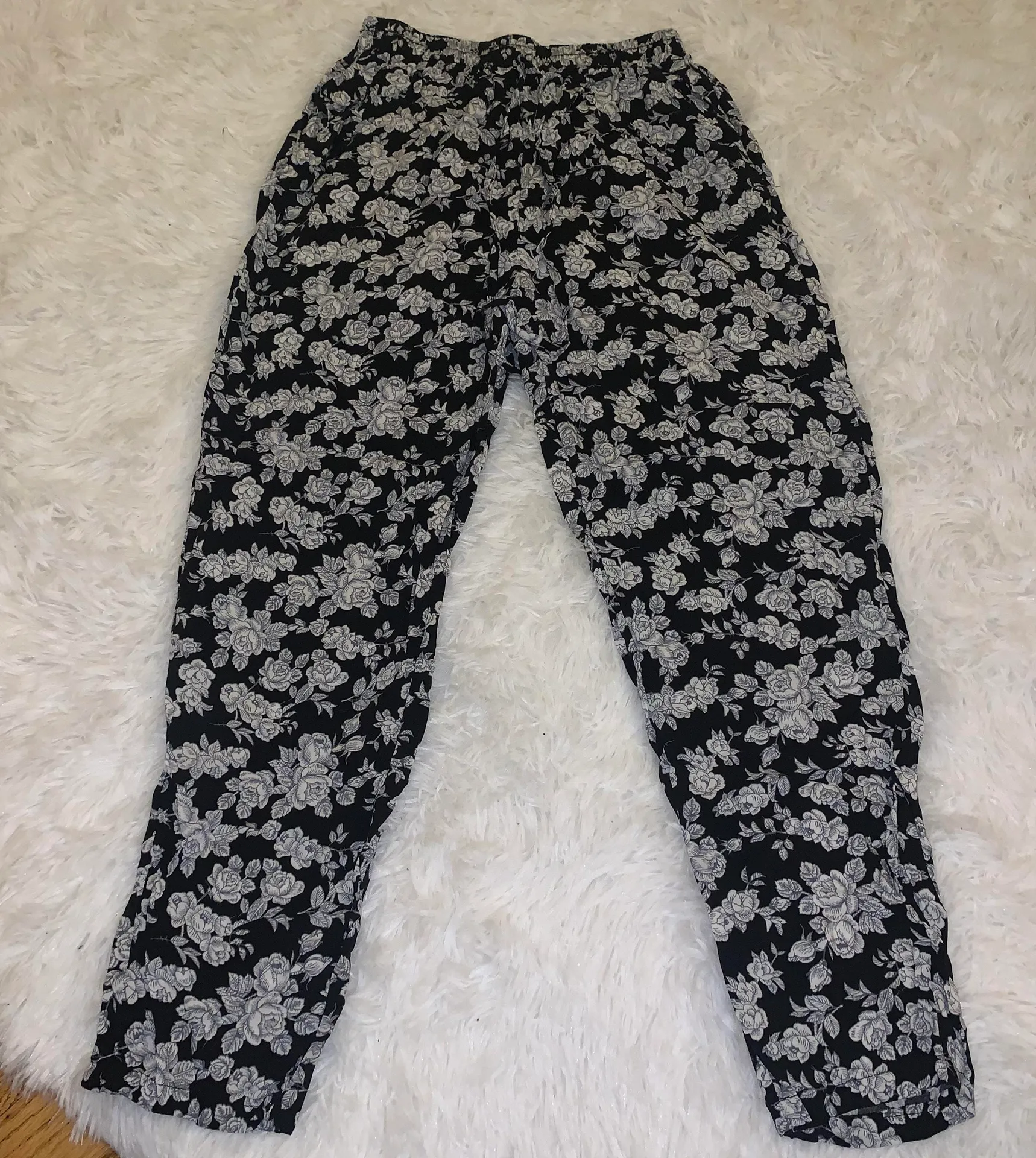 High Waisted Floral Pants - Image 4