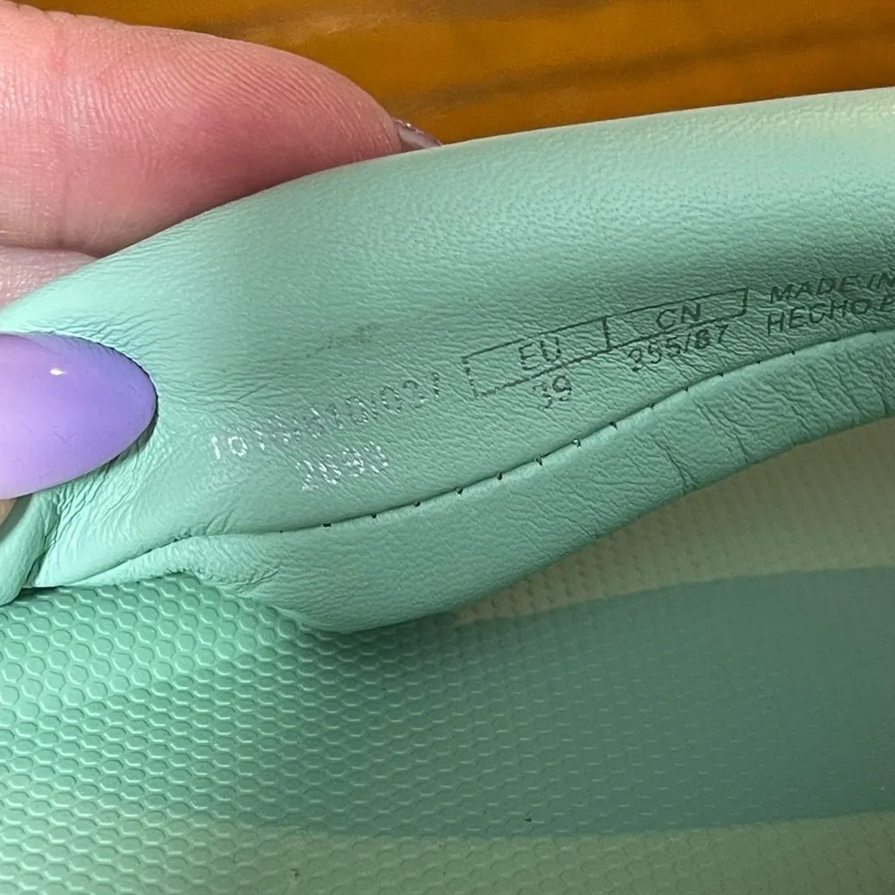 Zara leather chunky quilted flip flop sandals Sz 39-40 - Image 6