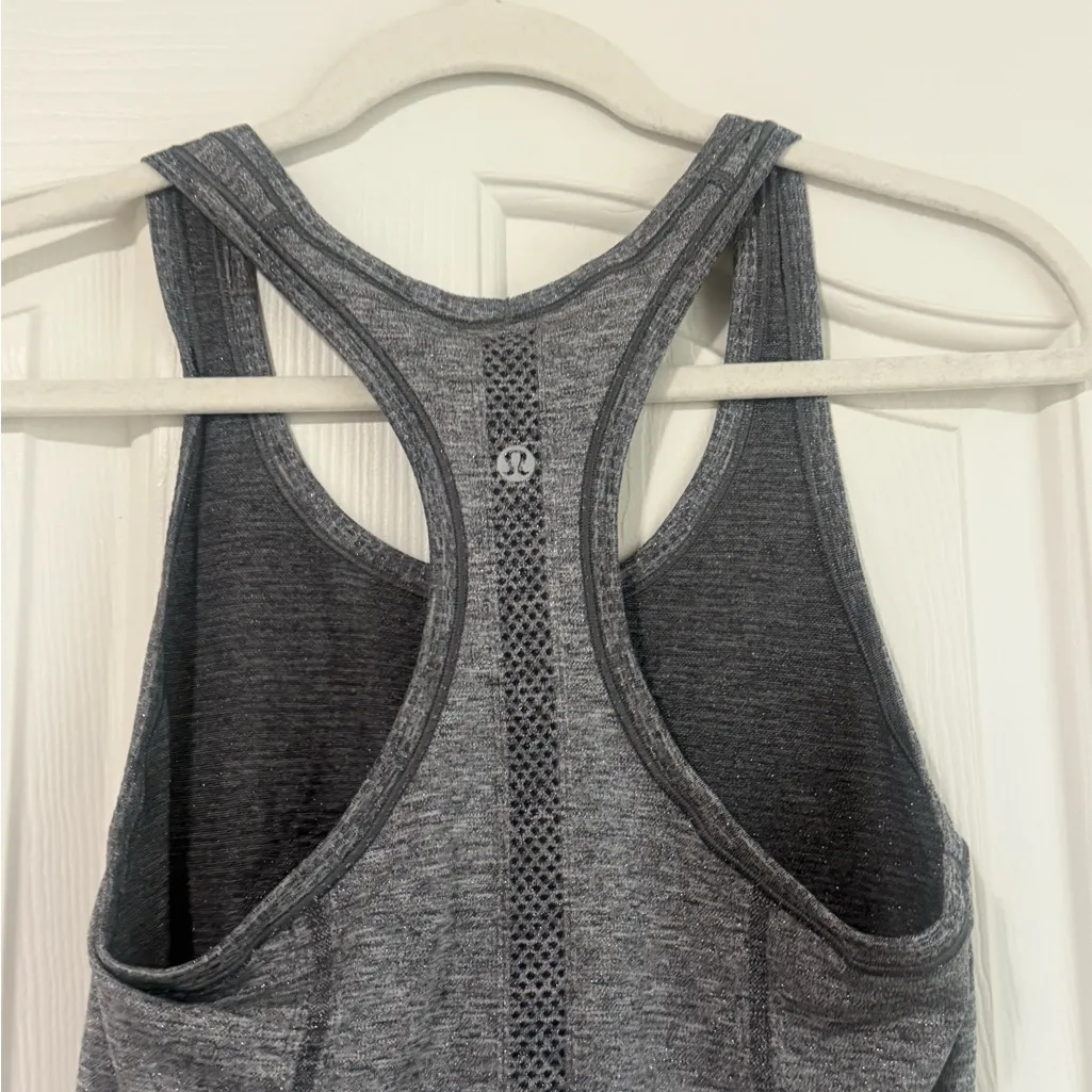 Lululemon Swiftly Tech Sparkle Racerback Tank Top Grey Size 6 - Image 7