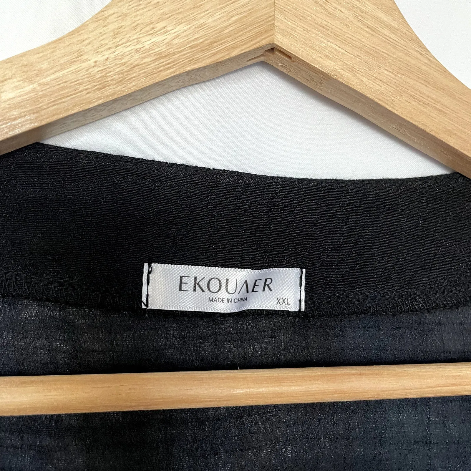 Ekouaer semi sheer kimono robe dress button down women's size large flowy - Image 3