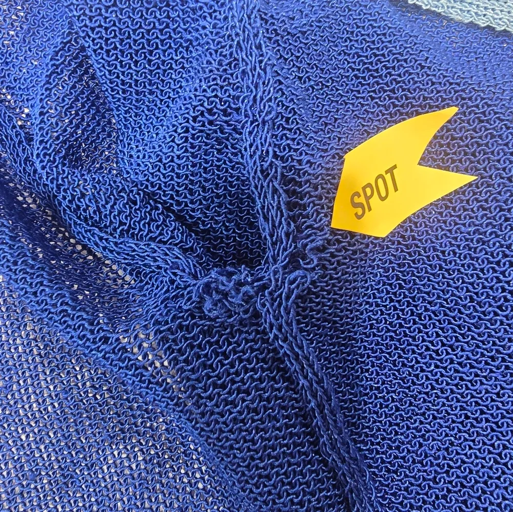 JUMPER 1234 Balloon Contrast Crop Cardigan in Bright Blue & Wedgewood Size undefined - Image 6