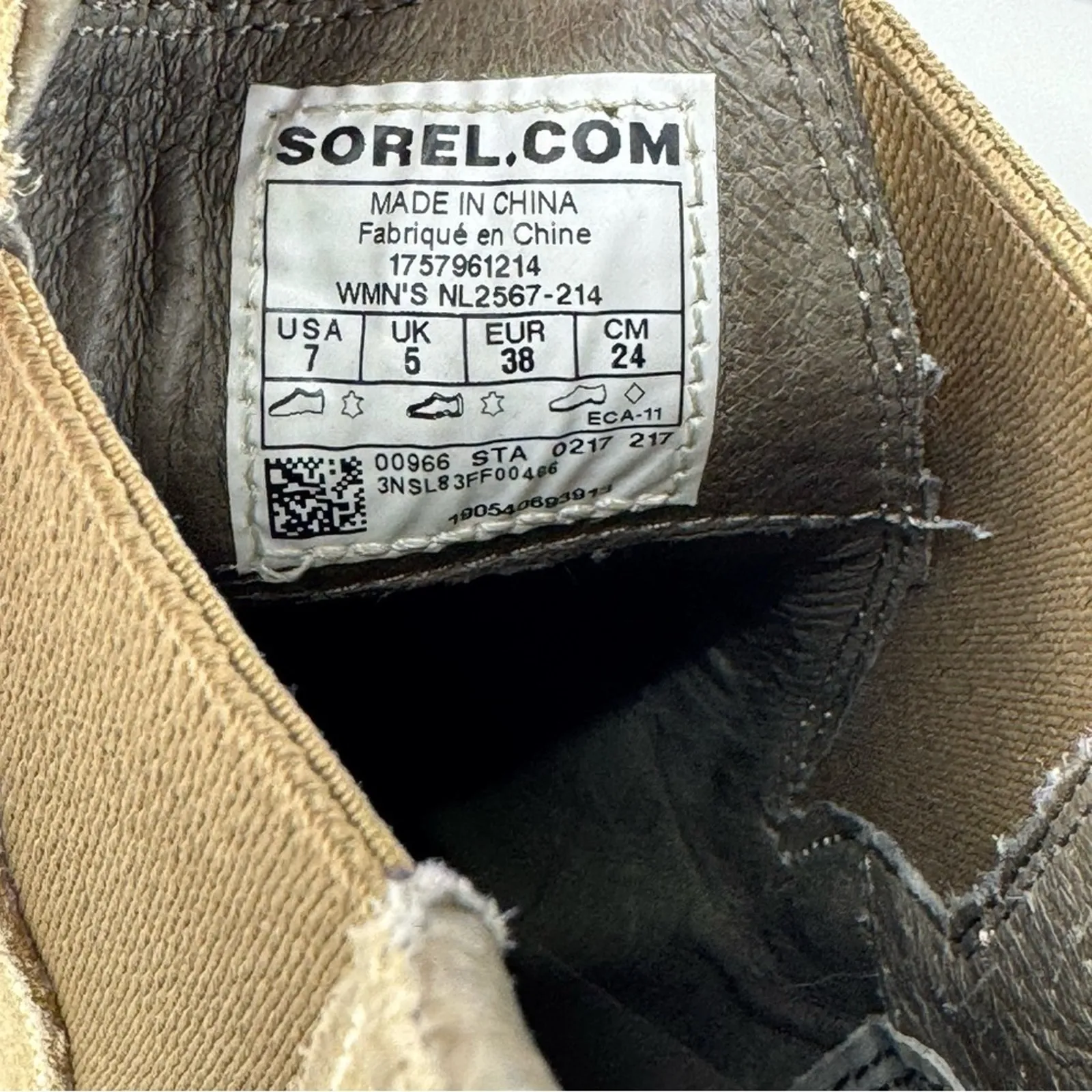 Sorel After Hours Chelsea Boot Tan Suede Wedge Ankle Boots Women’s Size 7 EUR 38 - Image 8