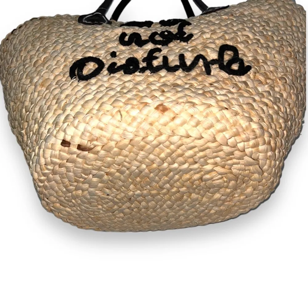 Do not disturb straw picnic beach large tote - Image 3