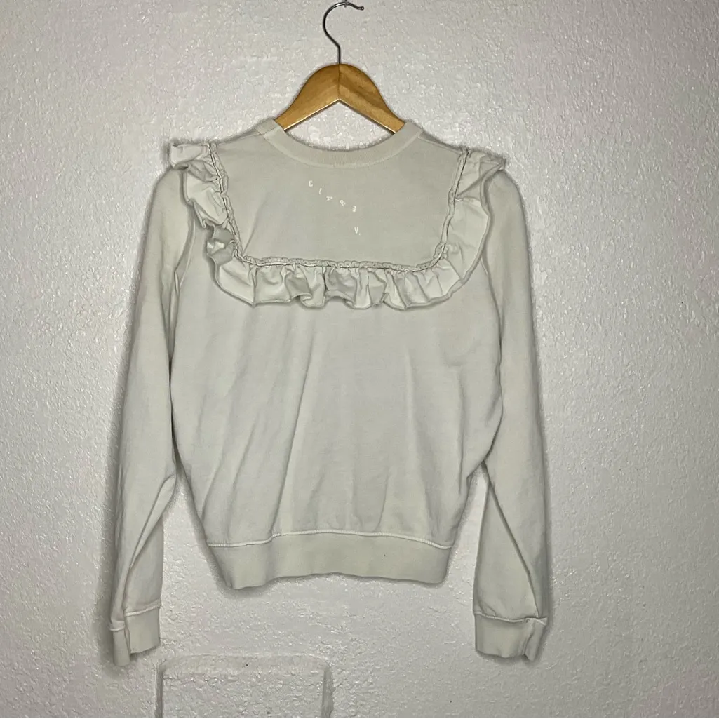 Clare V. Charlotte Cotton Sweatshirt S - Image 4