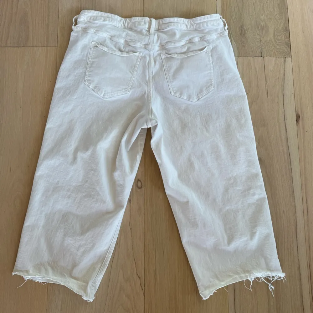 Madewell The Perfect Vintage Wide Leg Crop Jean White Jeans Size 20W - Image 3