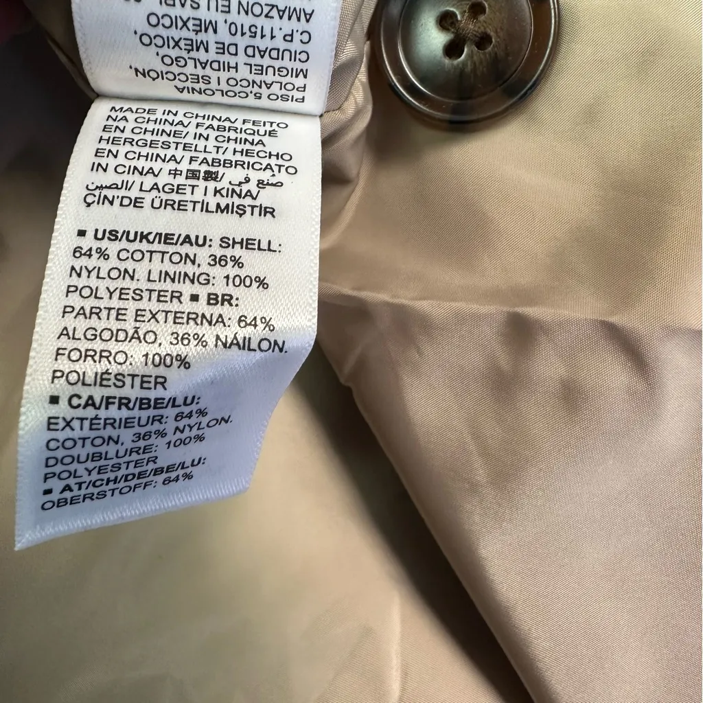 The Drop Women's Classic Beige Trench Coat Size Small - Image 5