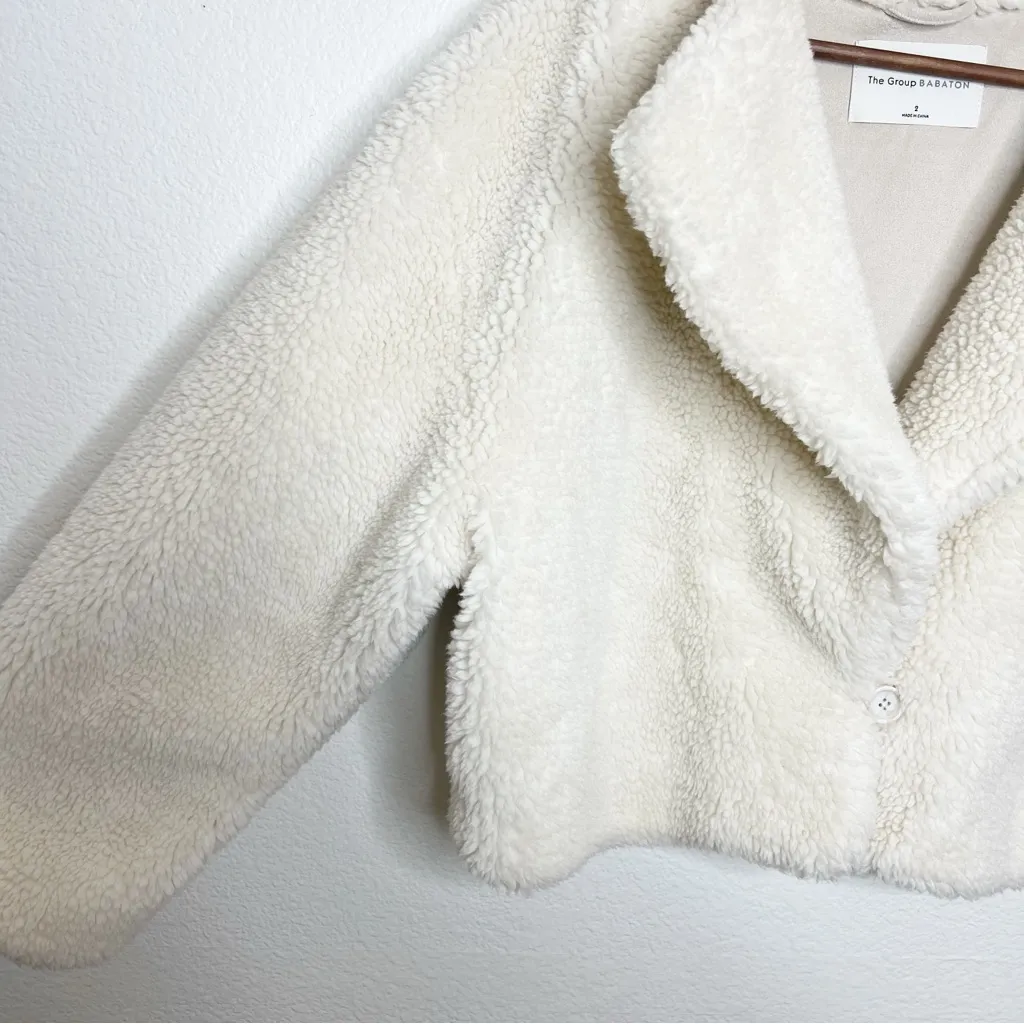 The Group by Babaton Aritzia Sherpa Teddy Jacket Size 2 - Image 3