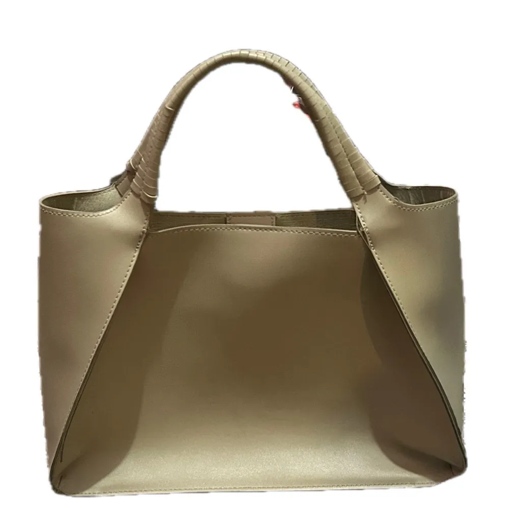 Melie Bianco Heather taupe/beige faux leather vegan tote bag *gorgeous* - Image 7