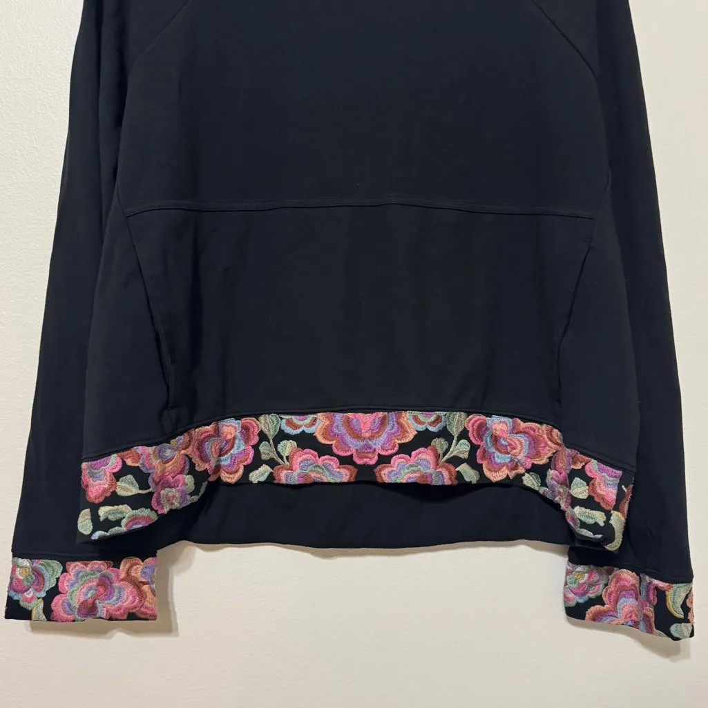 Johnny Was Floral Pullover Sweater Size Large Embroidered BEE ACTIVE CREW - Image 6