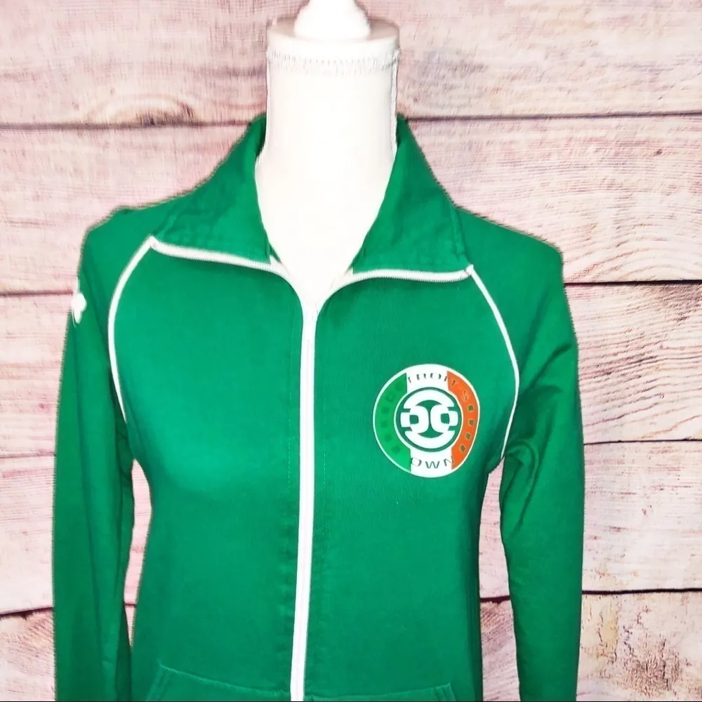 American Apparel Green Detroit's Own Track Jacket Size S - Image 2