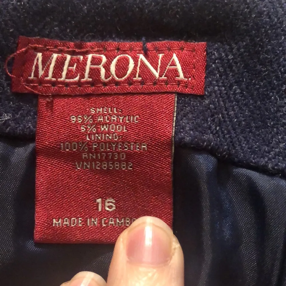 NWT Merona Navy Belted Skirt, size 16 - Image 6