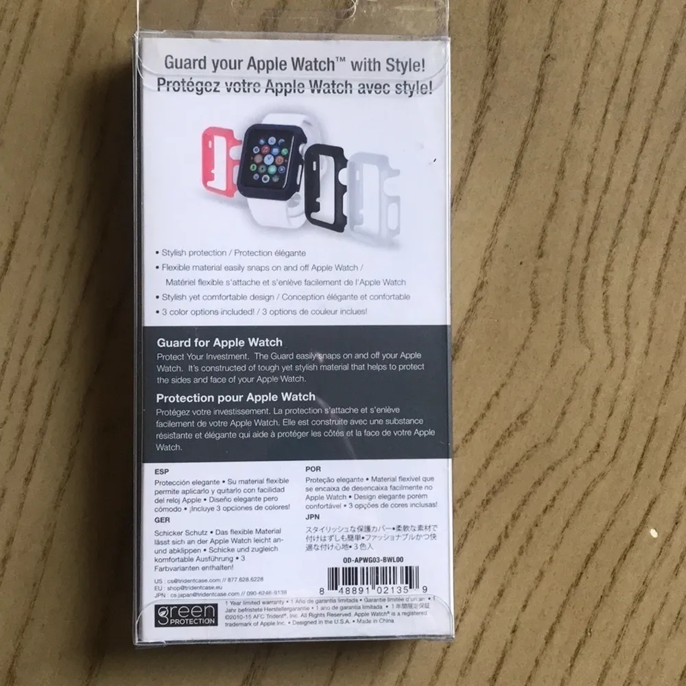 Trident Rubber Watch Guard For Apple Watch New in Box Black - Image 2