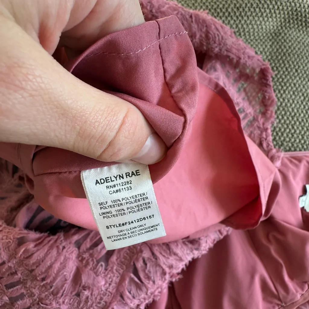 NWT Adelyn Rae Lace Strapless Neck Sleeveless Sheath Maxi Dress in pink rose - Image 10