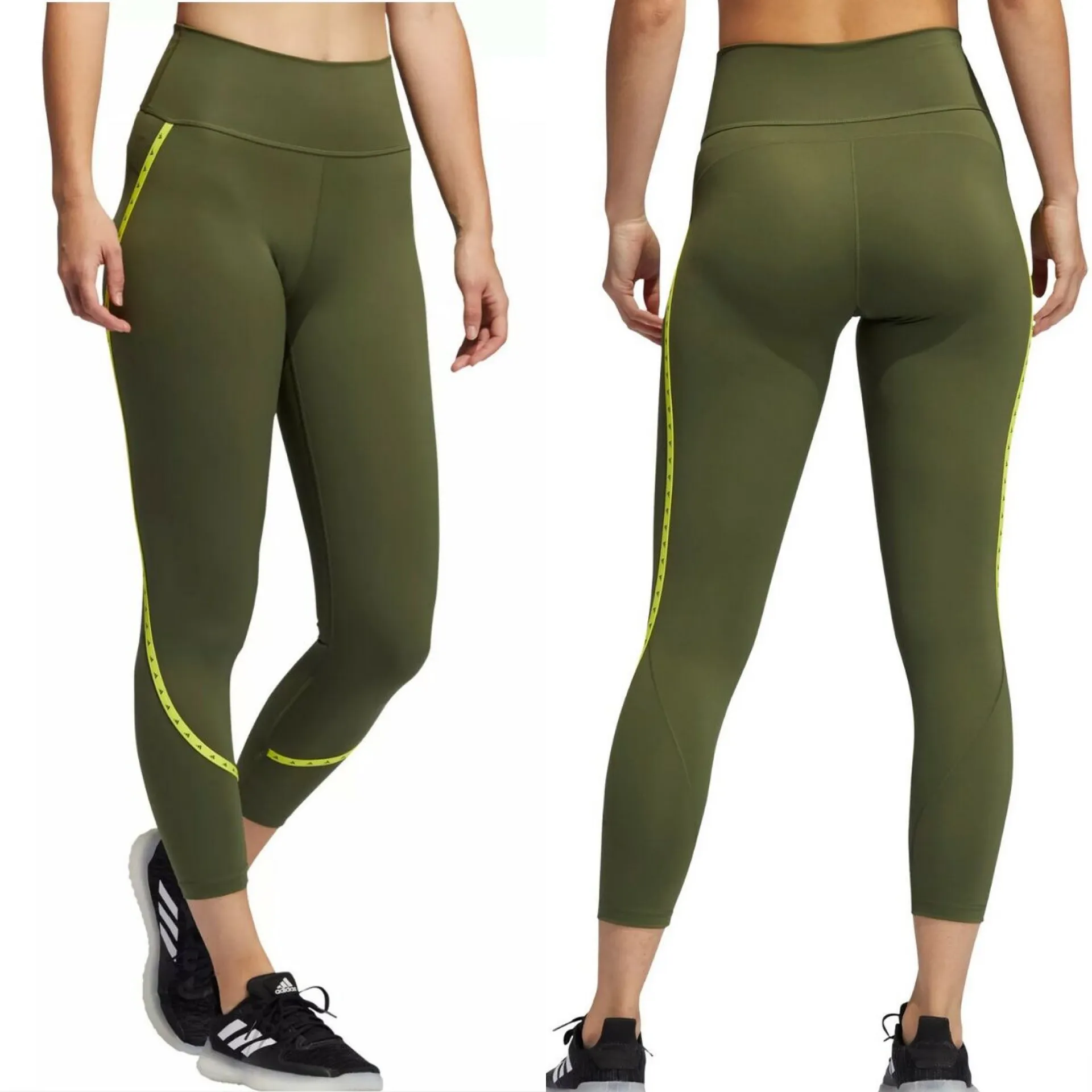 NWT Green  Believe This 2.0 3 Bar Training Tight  - 7/8 Length - Image 2