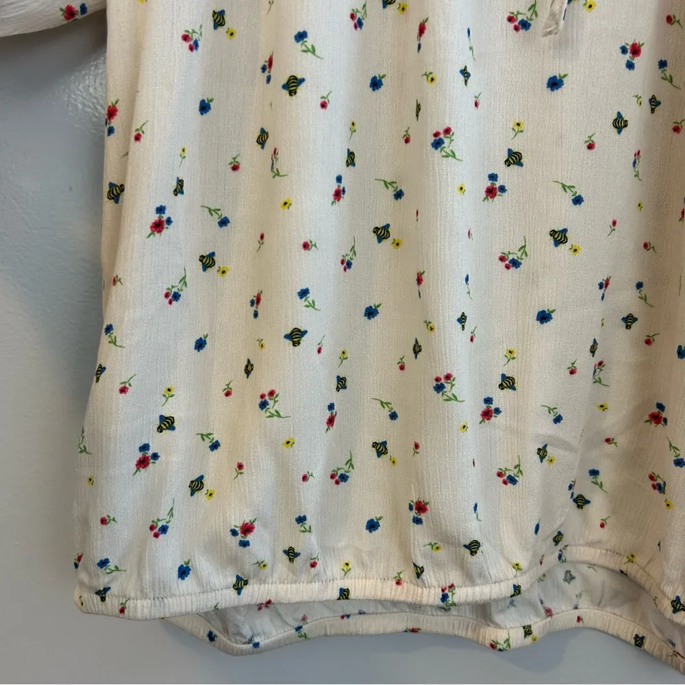 NWT Torrid Ditsy Scatter Floral Dew Lightweight Blouse/Top Size 00  M/L - Image 9