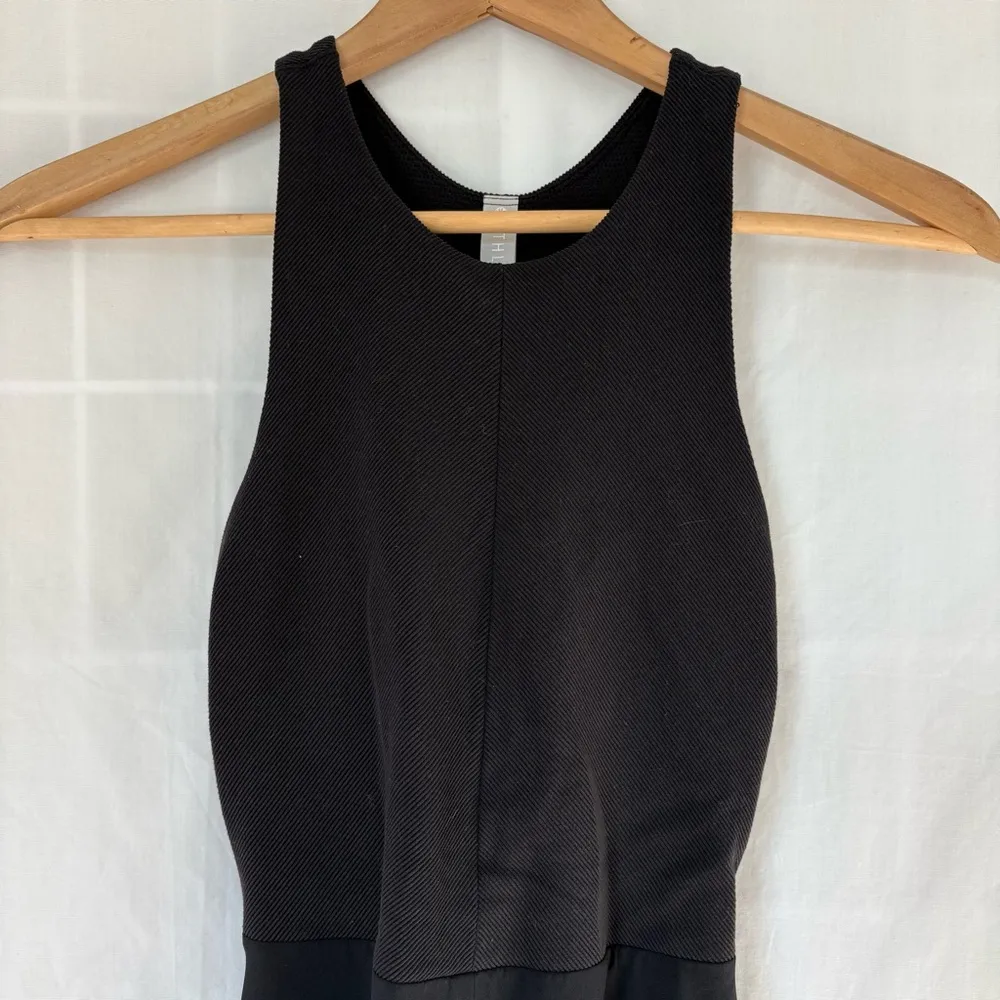 Athleta Winona athletic mixed media ribbed flowy midi Dress xs black - Image 6